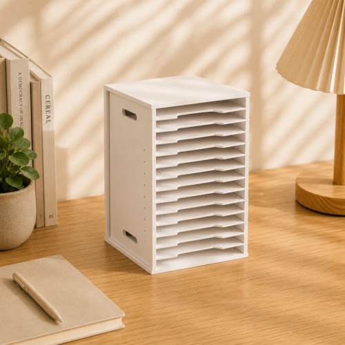 Multi-Slot File Organizer Rack