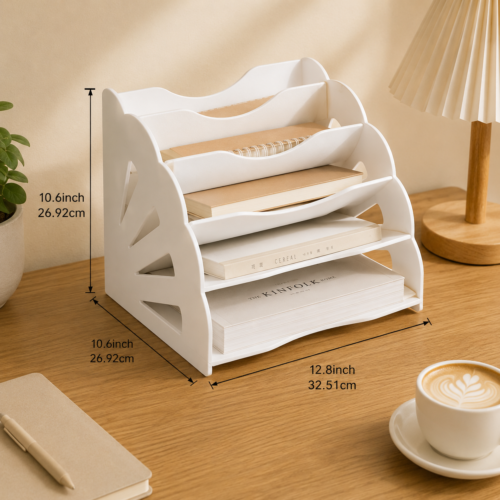 Desktop File Organizer Rack
