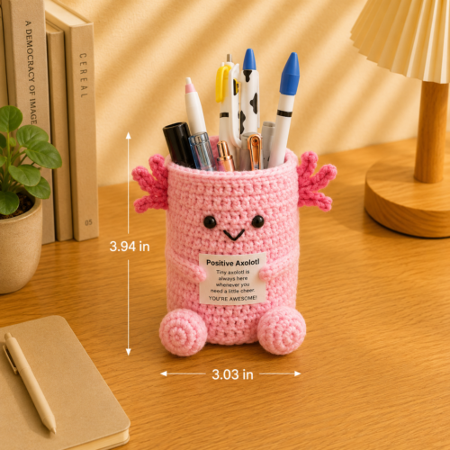 Axolotl Crochet Pen Holder(Multi-Color Available)