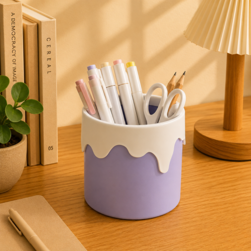 Lavender Ice Cream Drip Pen Holder