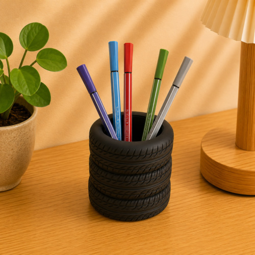 Tire Stack Pen Holder